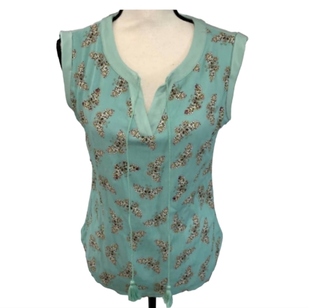 7th AVE DESIGN STUDIO NY&C, Women's Mint Green Butterfly Embellished Top, Sz XL